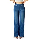 Topevil High Waisted Straight Leg Jeans,Wide Leg Jeans Woman Baggy Loose Boyfried Denim Pants