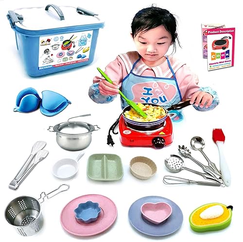 Kids Junior Tiny Real Easy Cooking Kitchen Set and Baking Kit 22