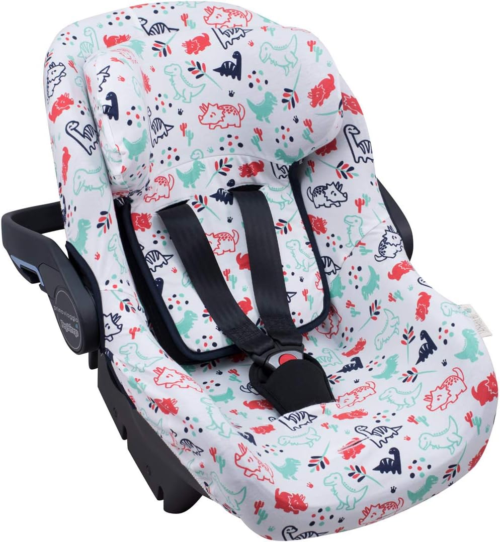 JANABEBE Cover Liner for Pég Perego Primo Viaggio, Uppababy Mesa GO (Dino Party) - Image 3