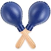 EASTROCK Maracas Hand Percussion Rattles Sand Hammer Instrument Blue | Professional Maracas with ABS Shells and Wooden Handles for Live Performances and Recording Party Concert KTV