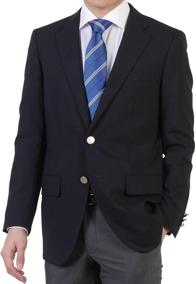 Amazon 春夏 洋服倉庫 特選 ブレザー テーラード ジャケット メンズ 紺ブレザー 紺ブレ シルバーボタン 銀ボタン 審判用 入学式 Y体限定 Rj5002 Y8 コート ジャケット 通販