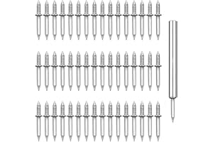 ZXUEZHENG 50Pcs Double-Head Skirting Thread Seamless Nail, Skirting Line Without Marks Nail,Invisible Security Screws,Solid Wood Baseboard Double-Headed Nails,Equipped with Nail Specific Sleeve Tool