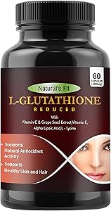 Naturals Fit L-Glutathione with Grape Seed, Vitamin C and Biotin for Men and Women, 1000 mg (60 Capsules)
