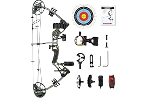 WUXLISTY Youth Compound Bow Set 15-45 Lbs for Teens and Beginner, Package with Archery Hunting Equipment, 5 Pin Sight, Max Speed 260fps, Adjustable, Right Hand