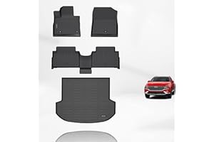 KELCSEECS Floor Mats& Cargo Liner Custom for 2021 2022 2023 Hyundai Santa Fe Hybrid/2022 2023 Plug-in Hybrid(PHEV) Car Mats All Weather Automotive Floor Liners Full Set Trunk Mat Accessories Black