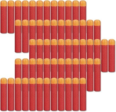 COSORO 60pcs 9.5cm Red Foam Darts Refills for Nerf N-strike Elite Mega Blasters