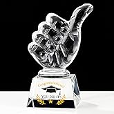 Movdyka Graduation Gifts for Her Him - Crystal Keepsakes Decor - Class of 2026 College High School Masters Degree Phd Graduation Gift for Women Men Best Friend Graduate (Thumb Shaped)