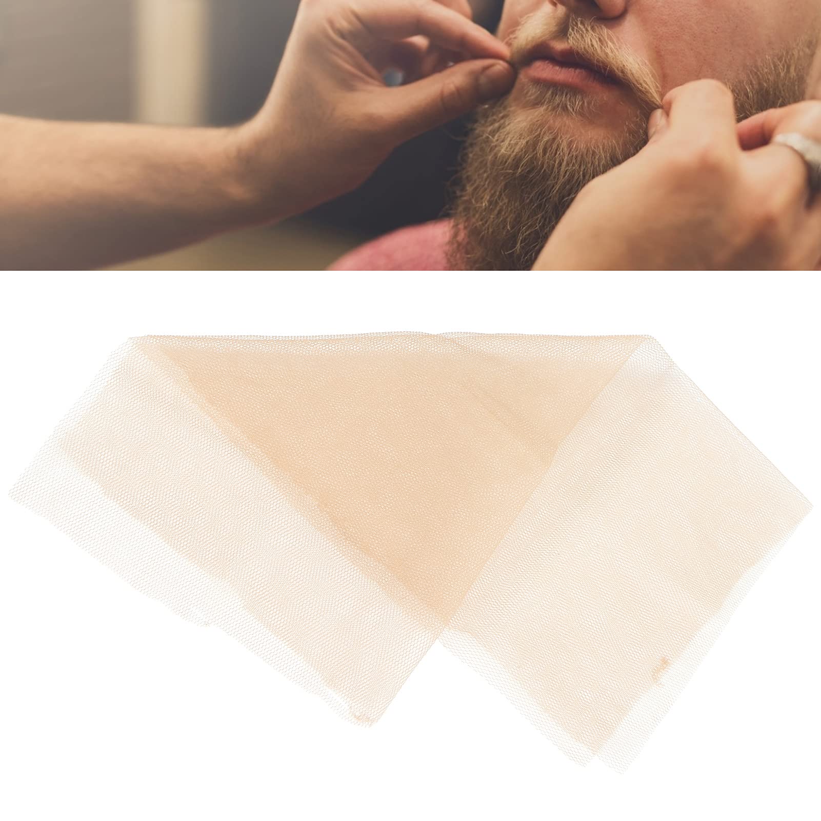 30x30cm Makeup Lace Net for Lace Wig & Fake Beard – Transparent Lace Net Material with Closure for Wig Making Supply Accessory