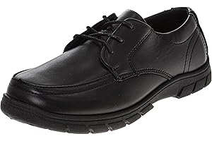French Toast Boys Shoes - Kids Oxford School Uniform Loafer Church Dress Shoes Slip-On Faux-Leather (Toddler-Big Kid) (Black)
