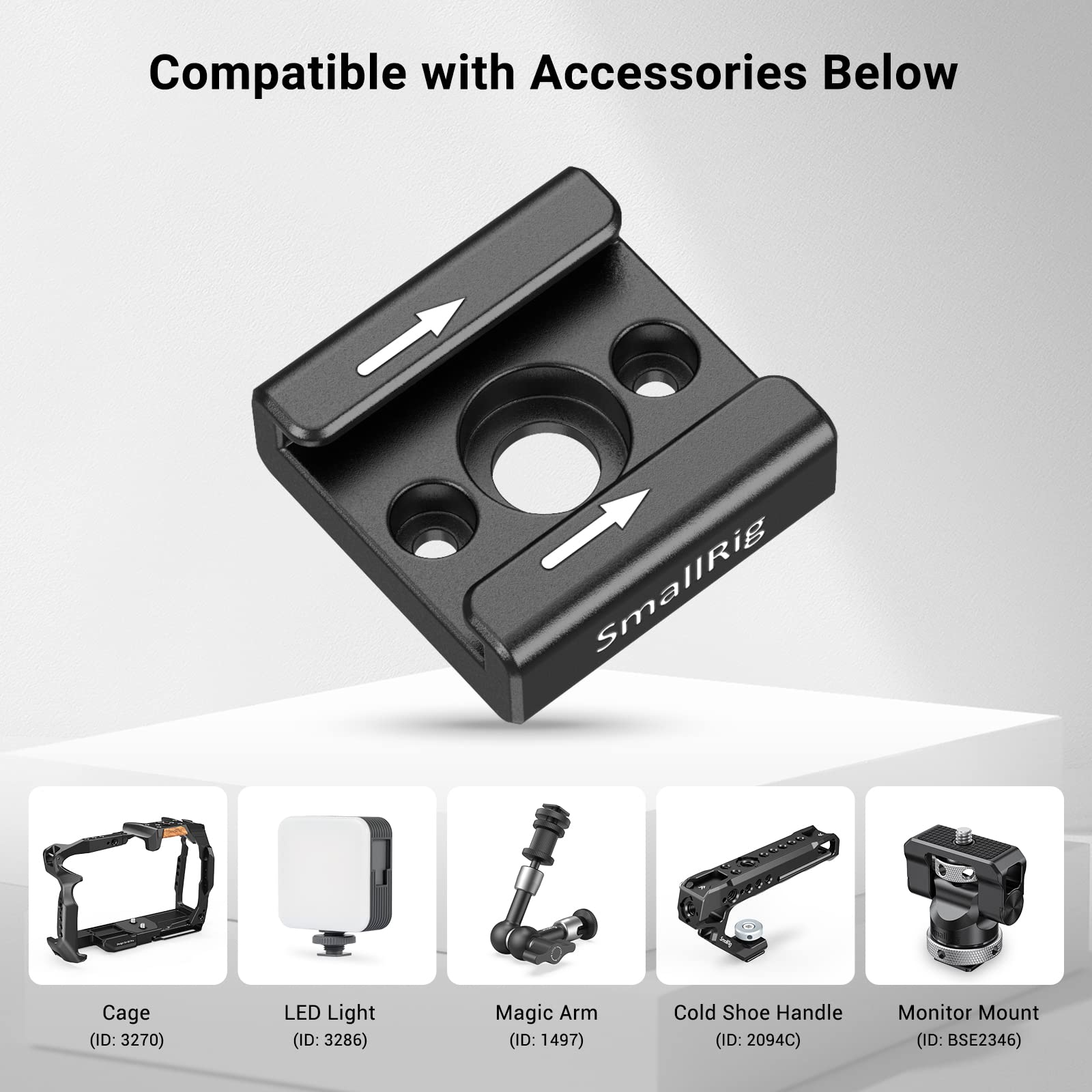 SmallRig Cold Shoe Mount (2pcs Pack) with 1/4