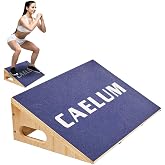 CAELUM Slant Board for Squats, Training Incline Wedge for Calf Stretching | 1000 Lbs Weight Capacity, 25 Degree Incline, Non-Slip, Ultra-grip Pedals, Reinforced Hardwood, for Weight lifting, Fitness