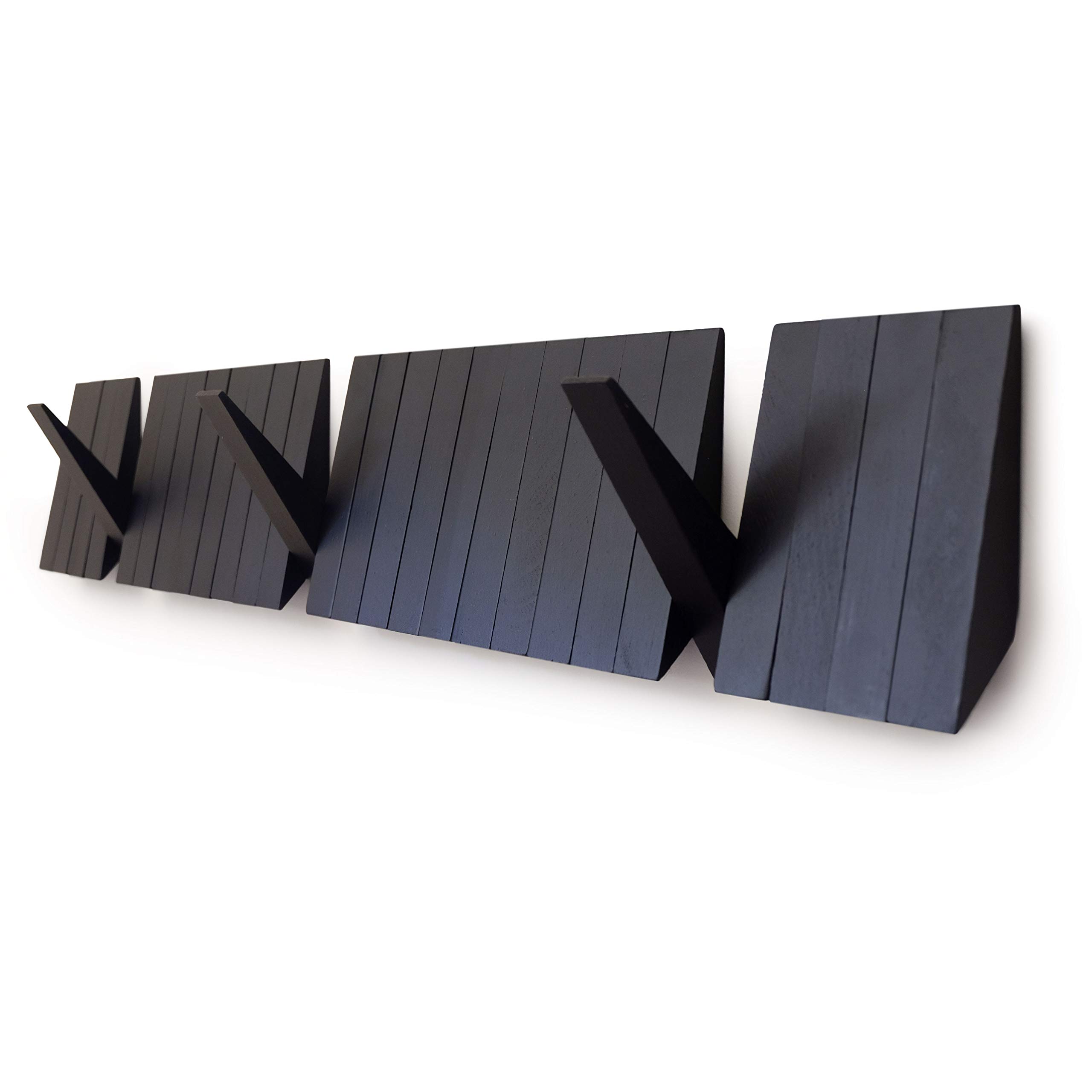 ILOVEHANDLES Wall-Mounted Coat Rack with 25 Hooks, Black Switchboard