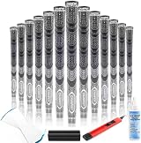 CHAMPKEY Premium Hybrid Golf Grips 13 Pack All Weather Midsize Grey