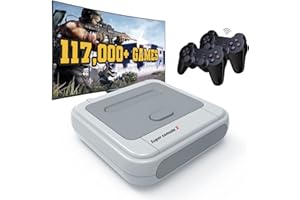 Kinhank Super Console X 256GB, Retro Game Console Built-in 117,000+ Games, Video Game Console Systems for 1080P/720P Output, 2 Wireless Controllers (256GB)