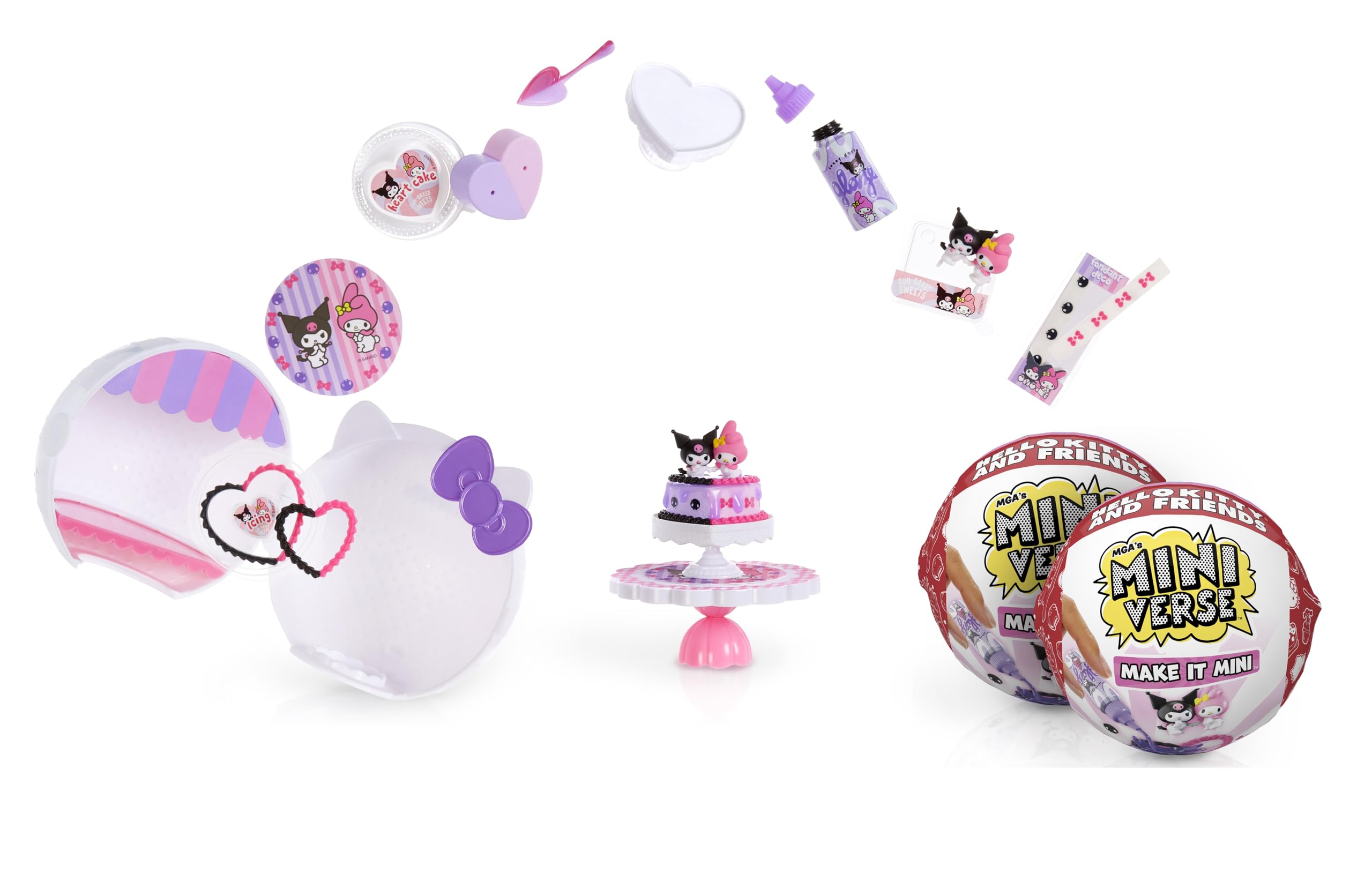 Photo 1 of MGA's Miniverse Make It Mini Hello Kitty and Friends Series 2 (2 Pack) Mini Collectibles, Sanrio, Mystery Packaging, DIY, Crafts, Resin Play, Replica Food, Plants, NOT EDIBLE, 8+