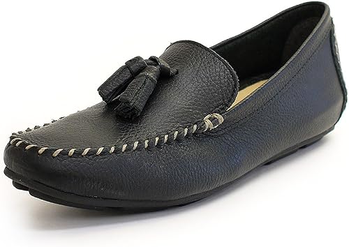 Amazon Antelope モカシンシューズ レディース 本革 スリッポン 黒 ブルー 白 タッセル インヒール ローファー モカシン