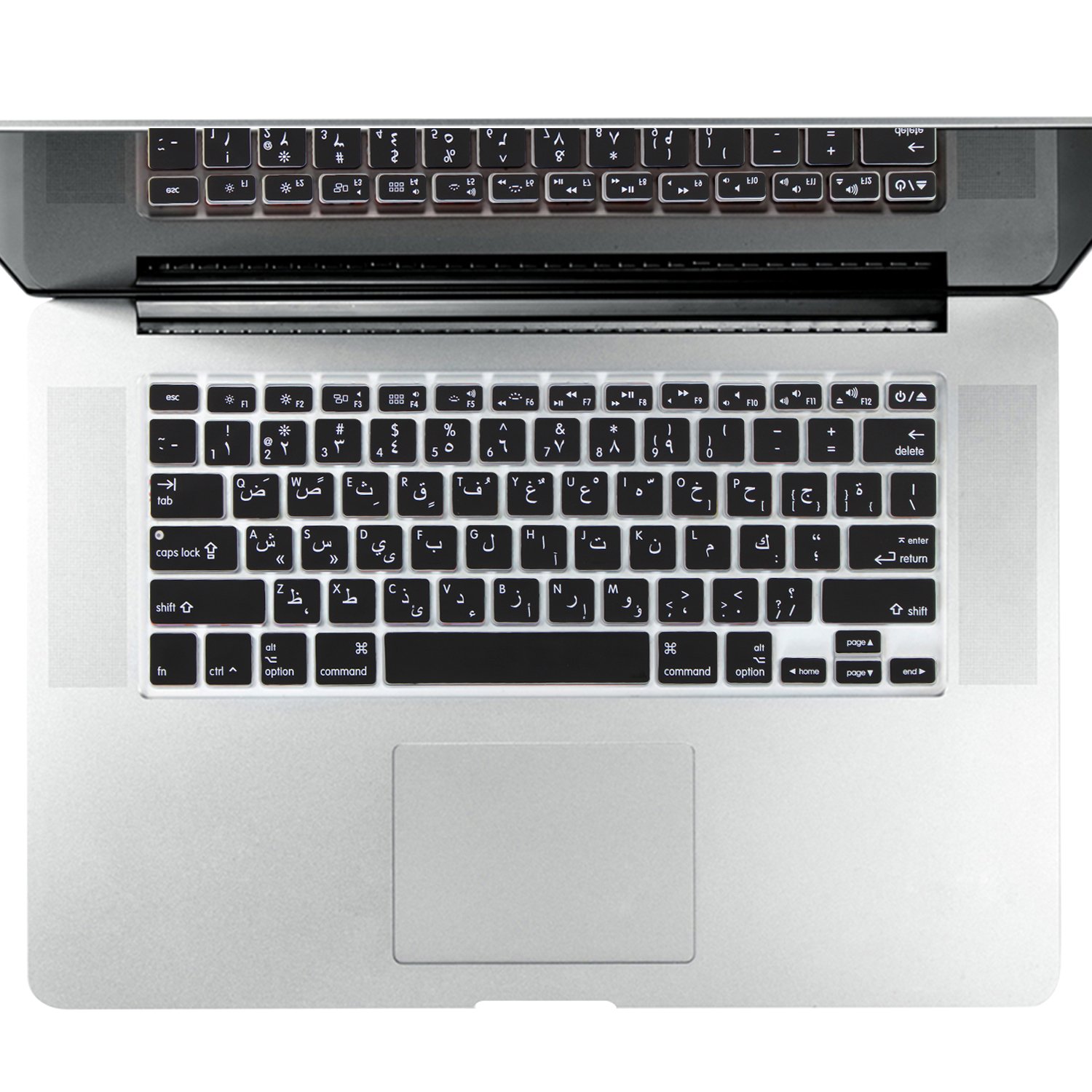Arabic Thin Durable Keyboard Cover Silicone Skin for MacBook Pro 13" 15" 17" Aluminum Unibody and MacBook Air 13" USA Keyboard Layout
