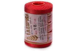 LA ESPIGA Espiga No.18-100% Nylon Omega String Cord for Knitting and Crochet - 06 Red