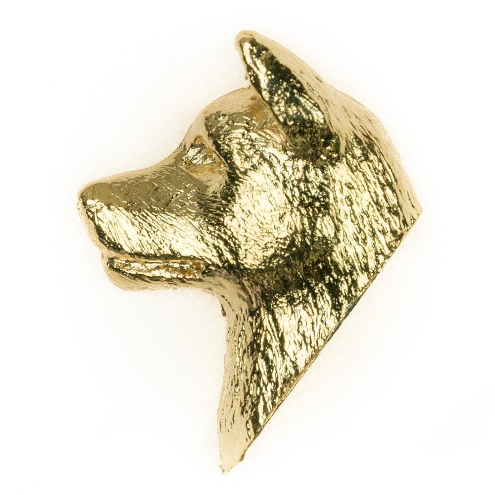 AKITA Made in U.K Artistic Style Dog Clutch Lapel Pin Collection 22ct Gold Plated