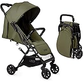 Lightweight Travel Stroller for Baby &amp; Toddlers - Easy Fold &amp; Compact Stroller with Canopy, Storage Basket, Multi-Position Recline &amp; Convenient One-Hand Fold (Green)