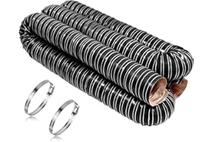NOWBALL 3in Automotive Air Duct Hose, Length 3 Meter-10ft, 3" Silicone Flexible Cooling Ducting, 76mm High Heat Brake Exhaust Hose for Car, Garage, Dryer Air System Black