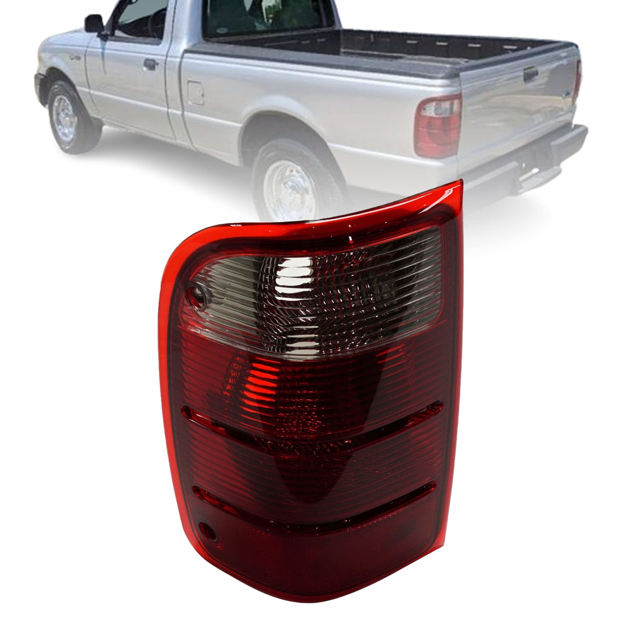 thumbnail image 2 of Muds CPR Ford Ranger Tail Lights – Left & Right Set For 2001-2011 (Red/Clear) 2 of 6