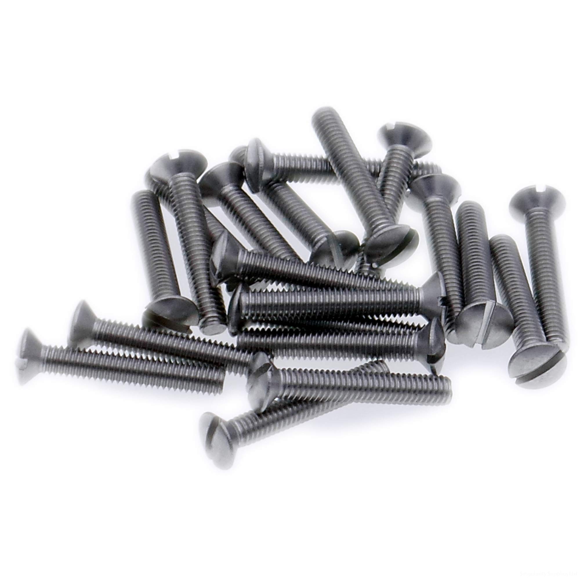 M3 (3mm x 8mm) Slot Raised Countersunk Machine Screw (Bolt) - Stainless Steel (A2) (Pack of 20)