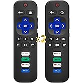 B Brainice (Pack of 2) Replacement Remote Only for Roku TV, for TCL, Hisense, RCA, Sharp, Sanyo, Insignia, Westinghouse, Phil