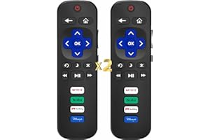 B Brainice (Pack of 2) Replacement Remote Only for Roku TV, for TCL, Hisense, RCA, Sharp, Sanyo, Insignia, Westinghouse, Phil