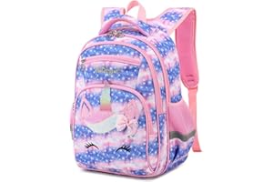 Cusangel Backpack for Girls Boys School Bookbags Kindergarten Elementary Lightweight Waterproof Multifunctional Large Capacity for Backpack (16 inch Sky Unicorn Fun Prints)