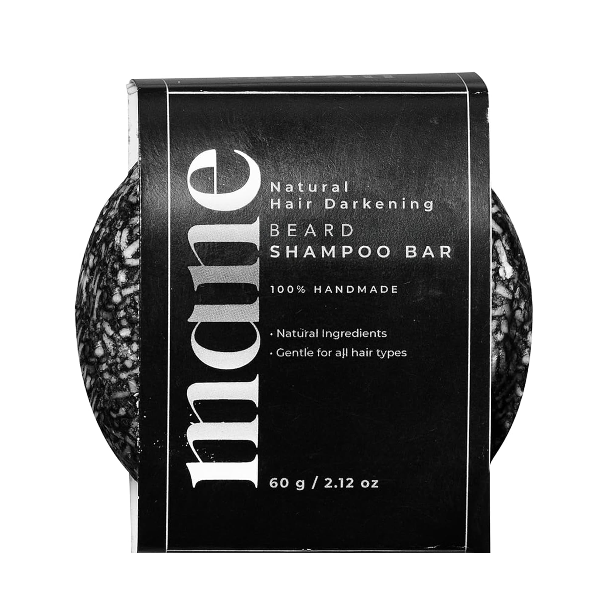 Superior Mane Soap for Hair - Reverse Shampoo - Shampoo Stick for Darkening Hair Shark, for Men, Black, Grey, Gray, 60g