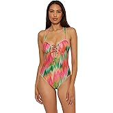 Becca Womens Mirage Bandeau One Piece Swimsuit, Adjustable, Bathing Suits for Women