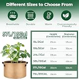T4U 5-Pack 15 Gallon Fabric Grow Bags with Handles Heavy Duty Nonwoven view 5