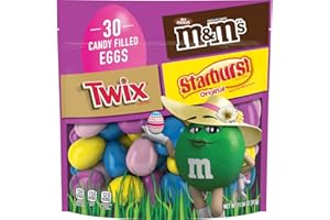 Mars M&M'S, TWIX & STARBURST Candy-Filled Easter Eggs Bag, 11.04 oz, 30 Count