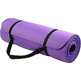 Fitvids 1/2-Inch Extra Thick High Density Anti-Tear Exercise Yoga Mat with Carrying Strap