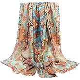 ANDANTINO 100% Silk Scarf 43" Large Square Lightweight Headscarf& Shawl–Women Hair Wraps-With Gift Packed