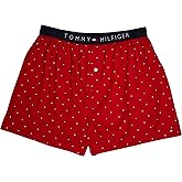 Tommy Hilfiger Mens Woven Boxers Underwear, Red, XX-Large US