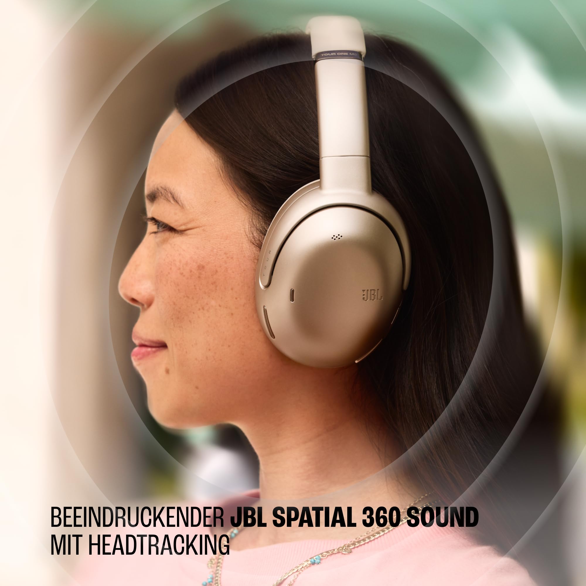 JBL Tour One M3, kabellose Over-Ear Bluetooth Kopfhörer, True Adaptive Noise-Cancelling, 70 Stunden Spielzeit, komfortablel, Spatial 360 Sound mit Kopfhörer-Tracking, USB-C kompatibel, Schwarz 5