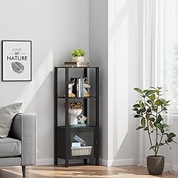 TUTOTAK 4 Tier Bookcase and Bookshelf, Narrow Book