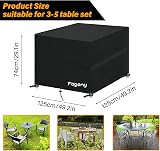 Fageny Cube Garden Furniture Cover 125x125x74cm Waterproof Oxford view 5