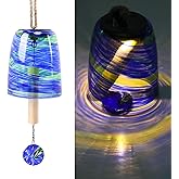 Taman Solar Wind Chime - 28" Glass Solar Lights Wind Chimes Valentine's Day Gift for Outside Deep Tone Decorative Mother's Day Memorial Gift for Home, Outdoor, Yard, Patio, Balcony, Garden Decor
