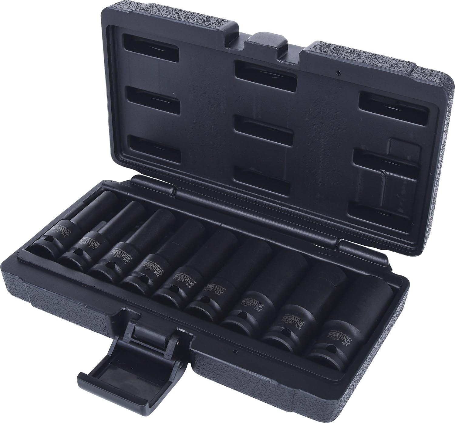 KS Tools 515.1050 Impact Socket Set ETX (9 Pieces) 1/2-inch E10-E24