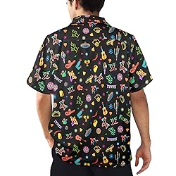 HUGLAZY Fiesta Shirt for Men Mexican Button Down