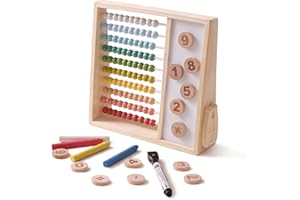 bopoobo Wooden Abacus Beads Counting Toys Kids Early Math Skills Montessori Educational Learning Games for Toddler