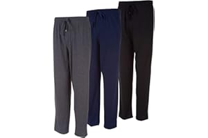 DARESAY Mens Lounge Pants with Pockets - Mens Pajama Pants - Lounge Pants Men, Up to 3XL Pack of 3