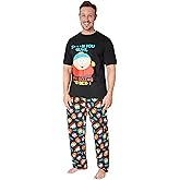 South Park Pajamas for Teens Men T Shirt Long Pants PJs Set Funny Loungewear Gifts