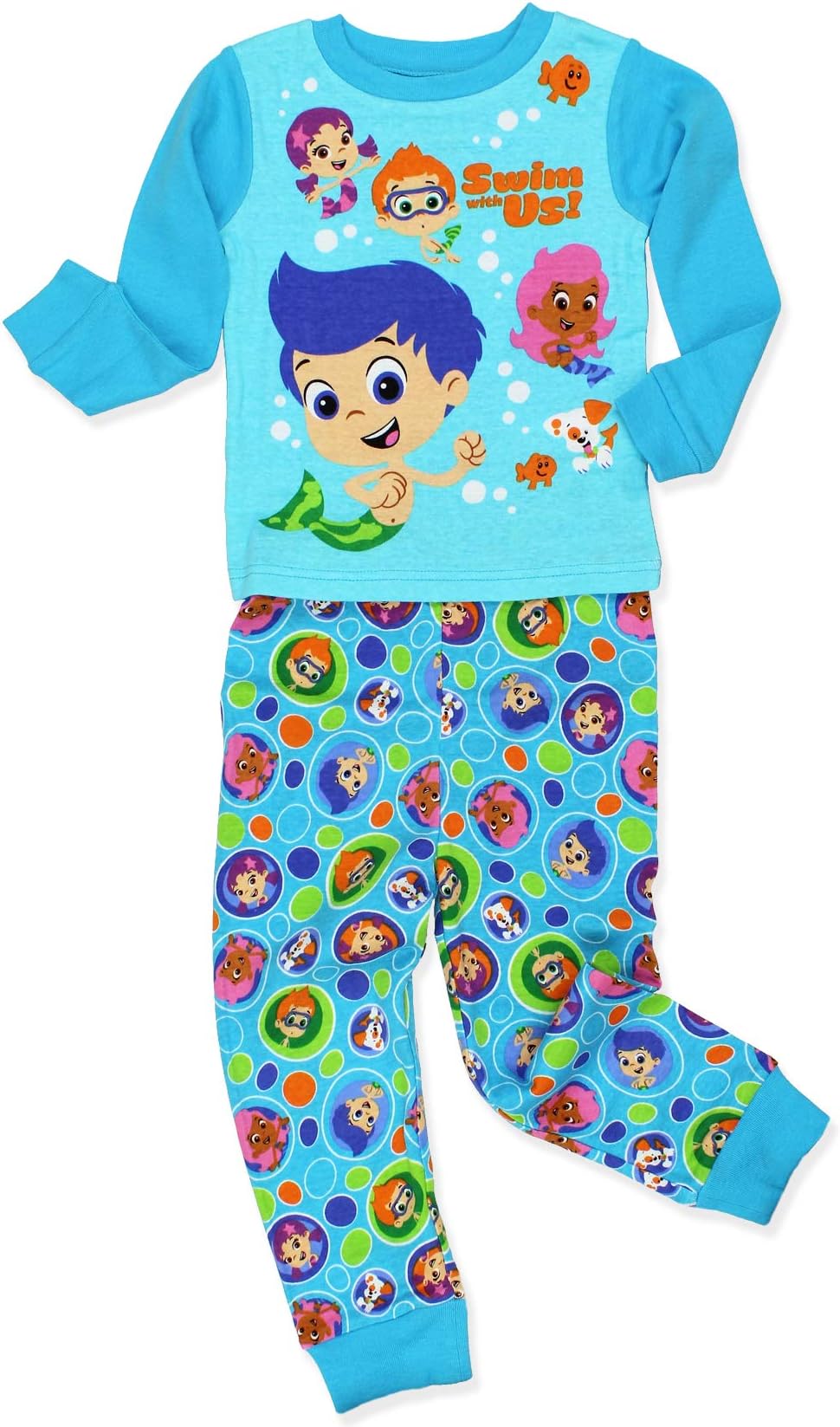 NickelodeonBubble Guppies Toddler Boy's Girl's 2 Piece Long Sleeve Cotton Pajamas Set