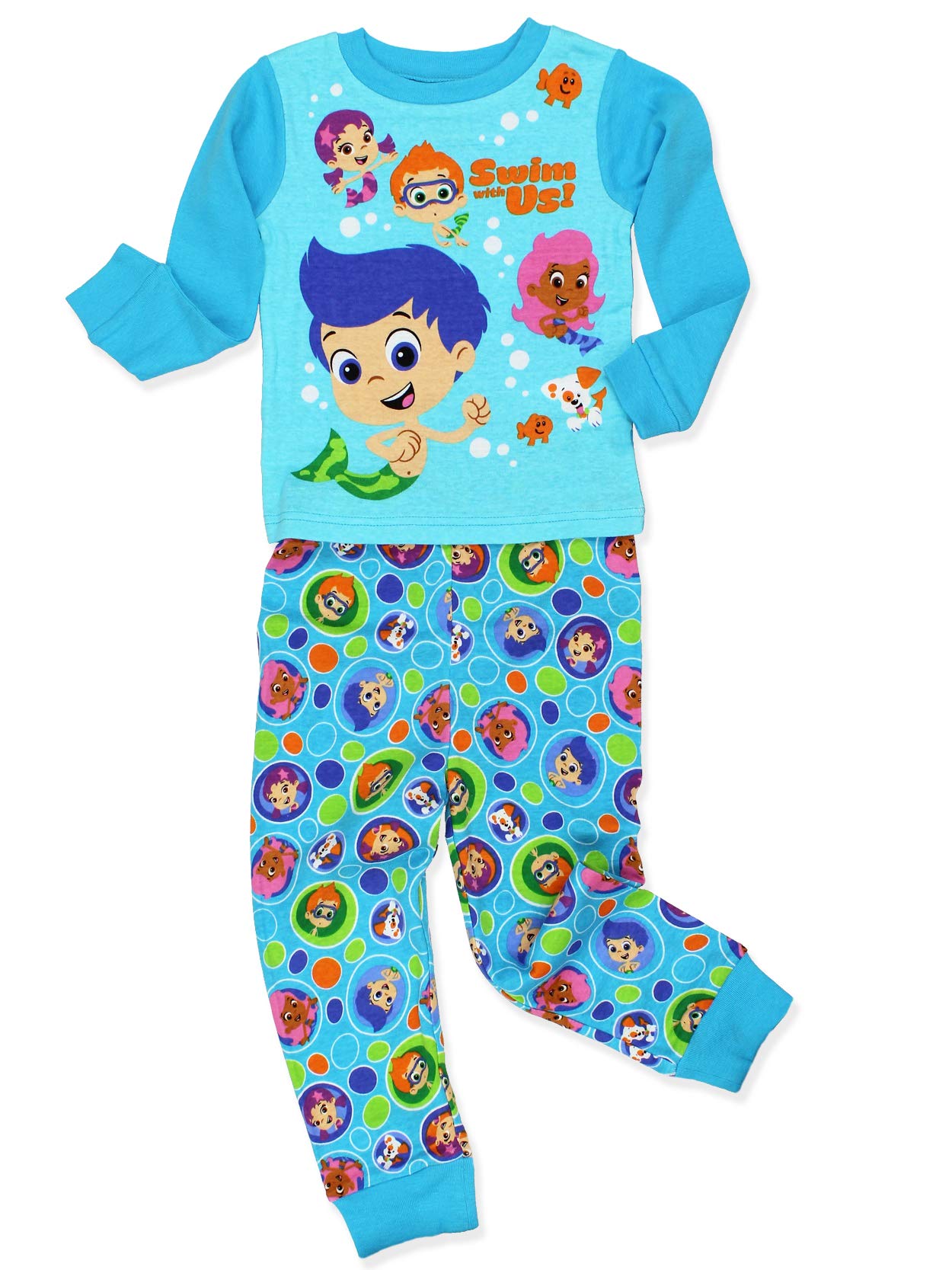 NickelodeonBubble Guppies Toddler Boy's Girl's 2 Piece Long Sleeve Cotton Pajamas Set