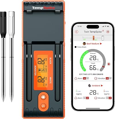 ThermoPro Twin TempSpike 150m Wireless Meat Thermometer with 2 Probes
