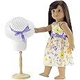 Emily Rose 18 Inch Doll Clothes Gorgeous Floral Spring Summer Chifon 18" Doll Dress Outfit Easter Gift Set Toy for Kids Little Girls - Includes White Hat Accessory | Doll NOT Included | USA Business